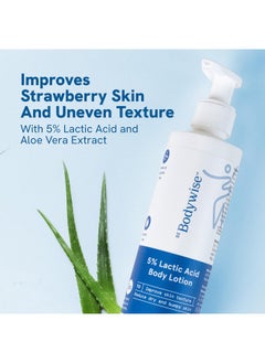 Be Bodywise Be Bodywise 5% AHA Body Lotion with 48Hr Moisturisation 200ml | Dermatologically Tested | Improves Skin Texture & Reduces Appearance of Strawberry Legs | With Lactic Acid, Aloe Vera & Cica Extract  - Image 5