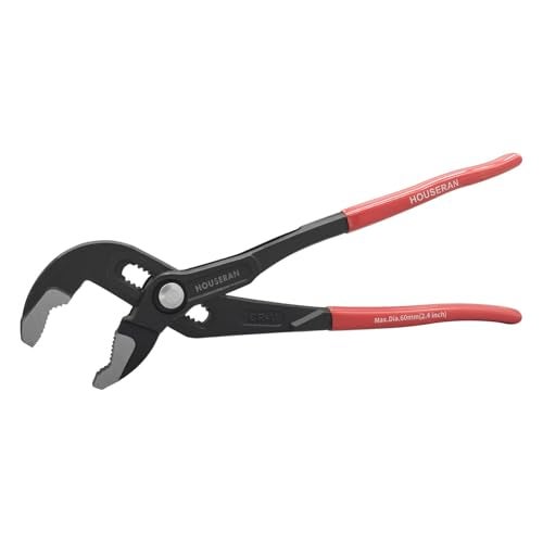 HOUSERAN 12 Inch Water Pump Pliers, Groove Joint Wrench With Comfort Red Grips, CRV Tongue and Groove for Home Repair, Gripping, Nuts, Bolts, Pipe & Fittings - Image 1