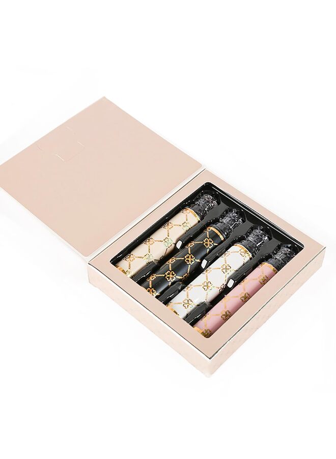 مجموعة فرشاة أسنان سفر قابلة للطي، رأس مضغوط، فرشاة أسنان صغيرة مع حقيبة فرشاة أسنان، فرشاة أسنان ناعمة الشعيرات للبالغين (مقبض مطبوع 4 قطع) - Image 5