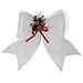 allgala allgala Christmas Decorative Bows for Wreath Garland Treetopper Christmas Tree (14" Jumbo White 2-PK)-XBW93047  - Image 2
