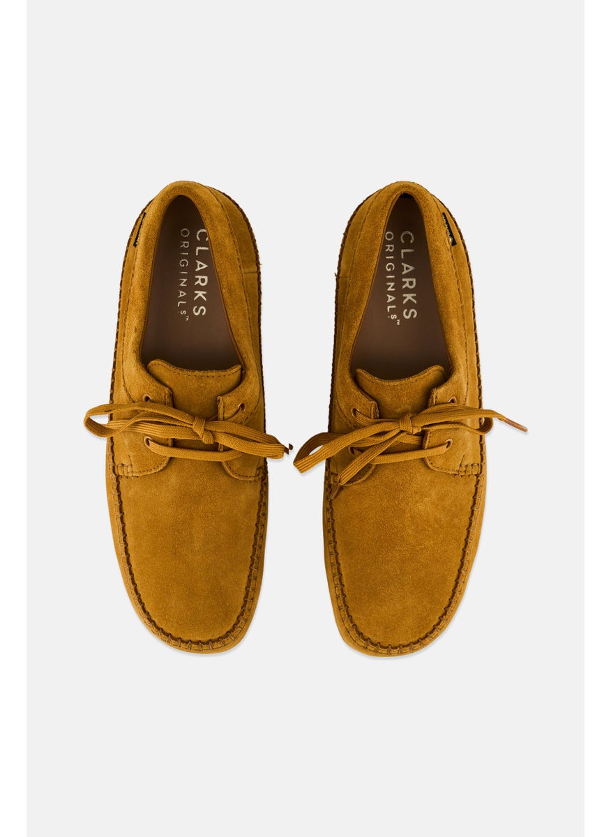 clarks - Men Lace Up Casual Shoes, Mustard - Image 1