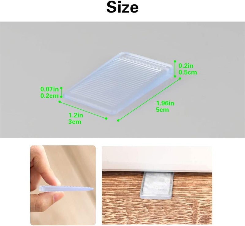 Luckam Clear Shims, 8 Pcs Rubbery Level Wedge for Home Improvement, Have Extreme Weight Capacity, Perfect for Fixing Wobbly Furniture (Transparent-Thin) - Image 4