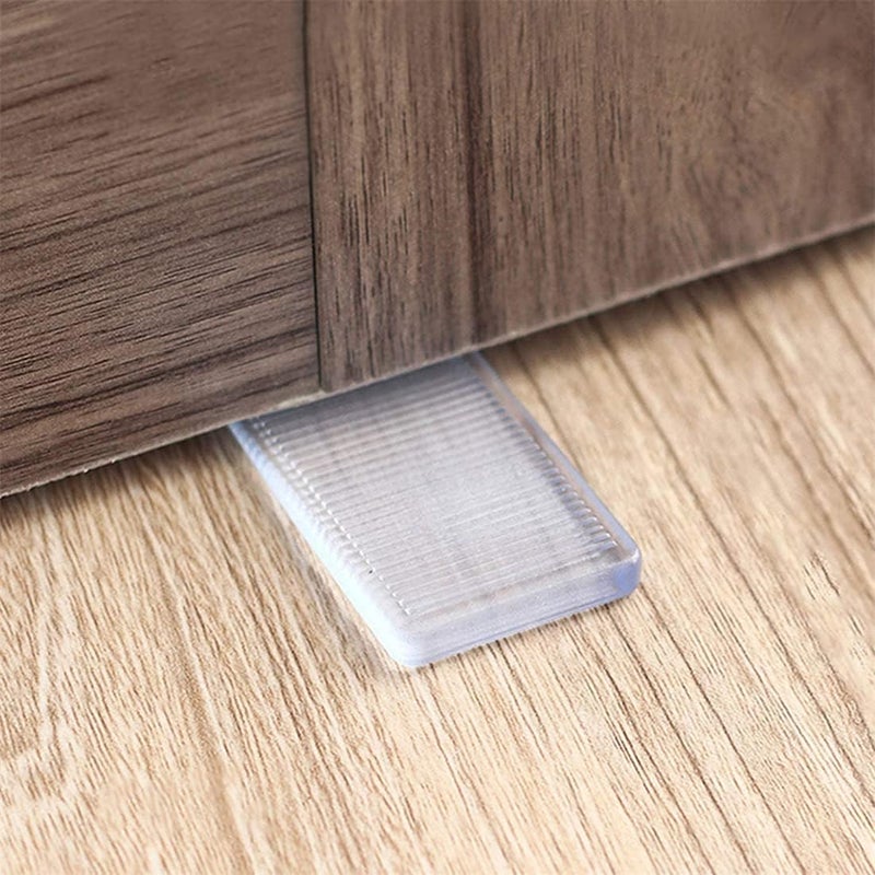 Luckam Clear Shims, 8 Pcs Rubbery Level Wedge for Home Improvement, Have Extreme Weight Capacity, Perfect for Fixing Wobbly Furniture (Transparent-Thin) - Image 2