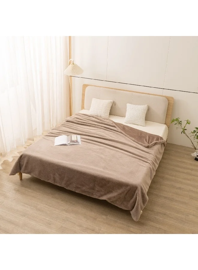Home Box Lla Ura Rabbit Fur Double Layer Twin Blanket 150 x 220 cm