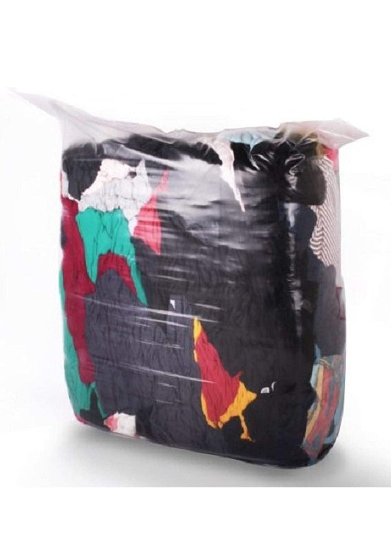 RACO RACO Cotton Waste Rags Premium Knit Cotton Cloth Wiping Rags-5KG (MIX COLOR)  - Image 1