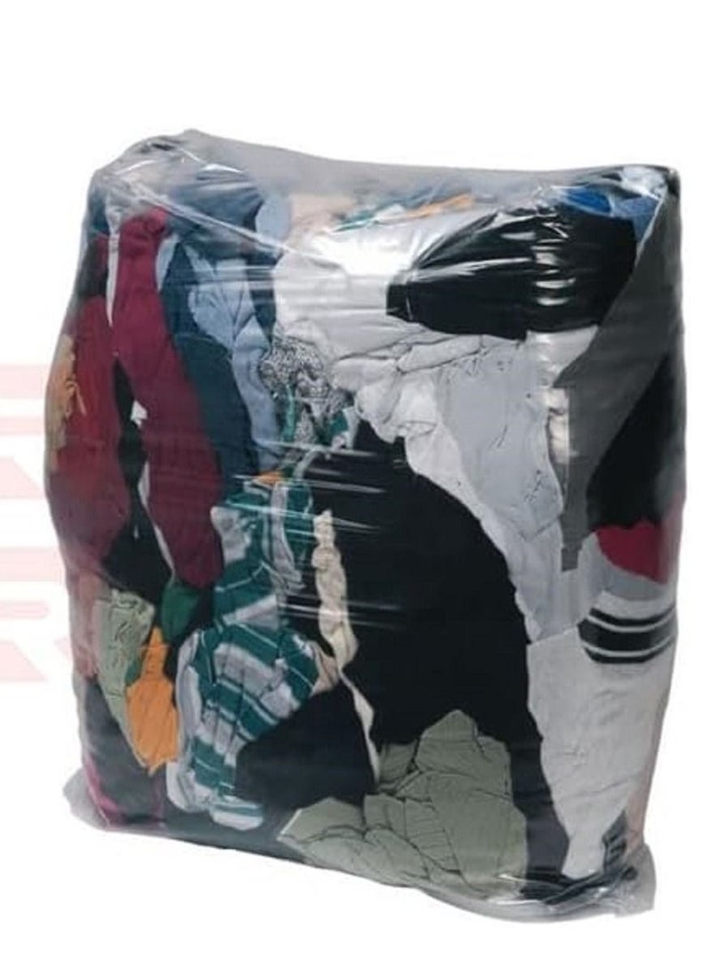 RACO RACO Cotton Waste Rags Premium Knit Cotton Cloth Wiping Rags-5KG (MIX COLOR)  - Image 2