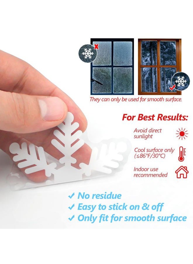 LUDILO 135Pcs Christmas Window Clings Snowflakes Window Decals Static Window Stickers for Christmas Decorations Window Decor Ornaments Xmas Party Supplies Thanksgiving Party Decor (5-Sheet) - Image 5