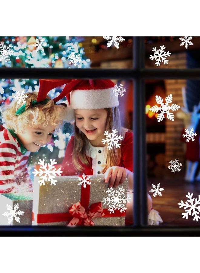 LUDILO 135Pcs Christmas Window Clings Snowflakes Window Decals Static Window Stickers for Christmas Decorations Window Decor Ornaments Xmas Party Supplies Thanksgiving Party Decor (5-Sheet) - Image 2