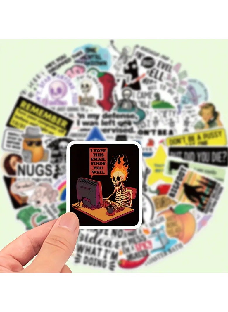 Goolsky 50pcs Snarky Meme Vinyl Stickers - Perfect for Laptops, Water Bottles, Helmets & More - Ideal Gift for Holidays & Rewards  - Image 4