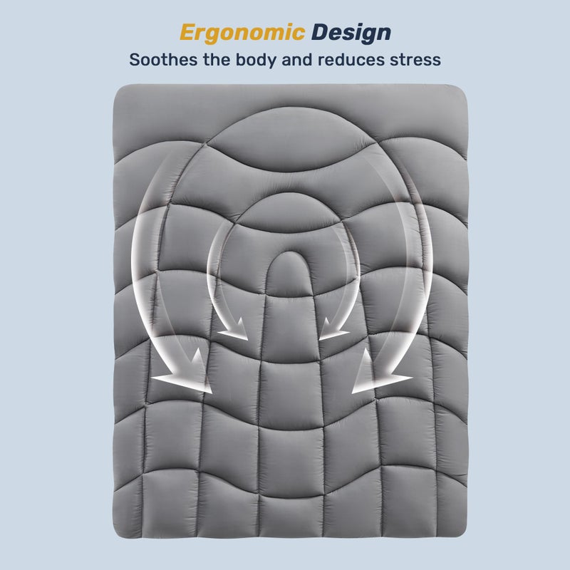 Unikome Waterproof Twin Mattress Protector - Soft Breathable Microfiber Bed Cover with Deep Pocket (Fits 8-21 Inches), Certified for Safer Chemicals (Grey, 39x75) - Image 3