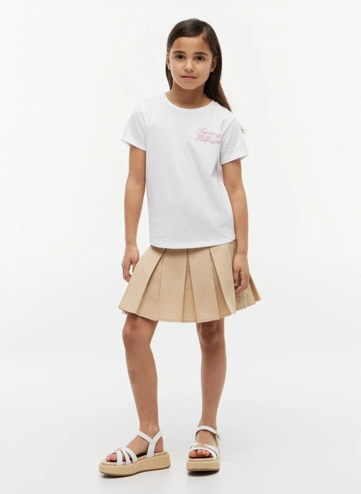 Tommy Hilfiger White Rope Logo Slim T-Shirt for Women | Best Price UAE