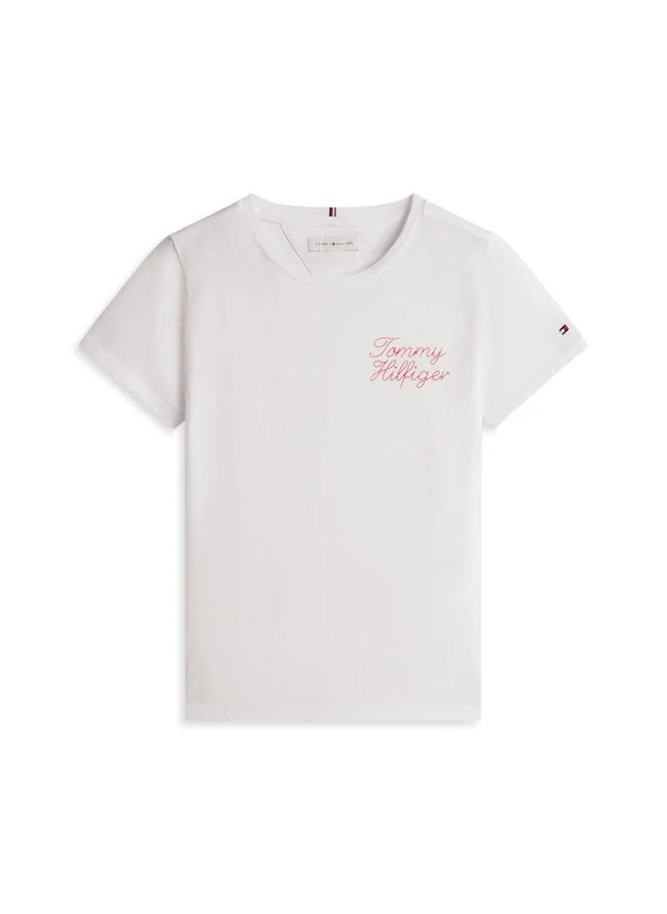 Tommy Hilfiger White Rope Logo Slim T-Shirt for Women | Best Price UAE