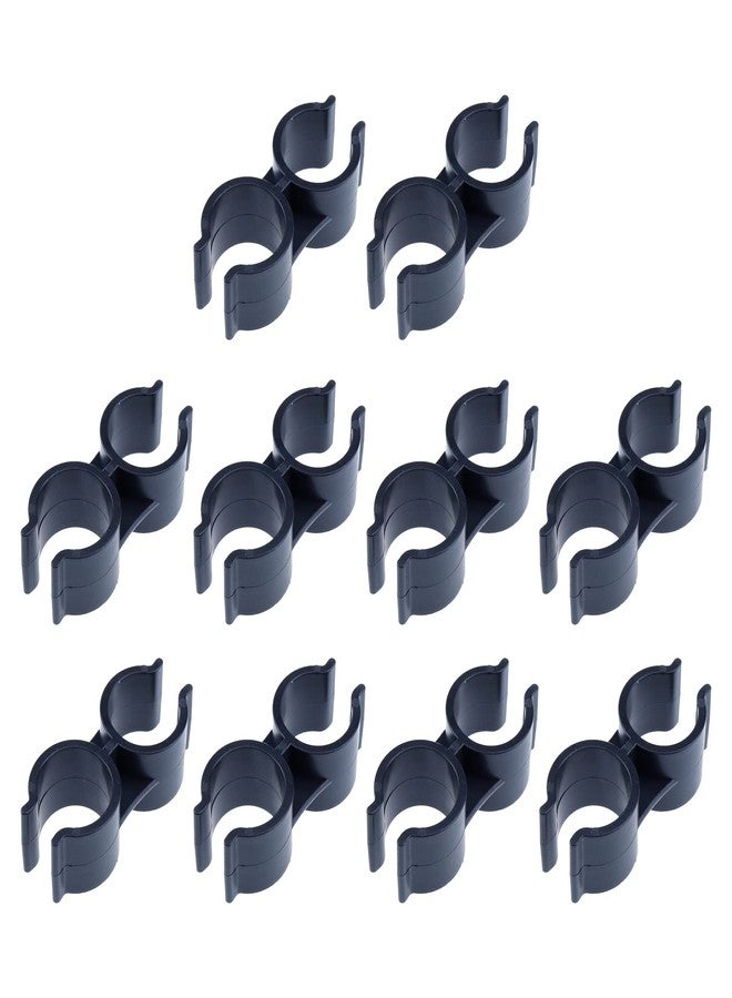 Mcredy 10 PCS Double Port Pipe Clamp Clips 24 mm/0.93 Inch Diameter Double Pipe Clamp Shelf Pole Connector Panel Tube Clamps Clips Buckle - Image 2