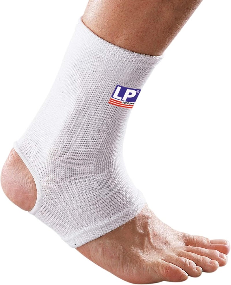 LP Elasticated Ankle Support Ankle Brace for Sports Injury Rehabilitation Chronic Ankle Pain Relief White Large 604L