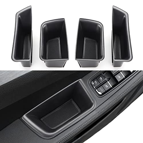 MARCHFA Car Door Tray Organizer Compatible for 2015-2022 2023 2024 Porsche Macan Accessories Interior Car Door Handle Insert Pocket Storage Box - Image 1