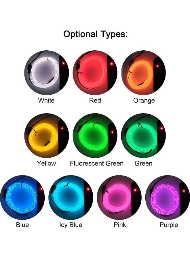 NIBEMINENT Portable LED strip Light Cabinet Lamp 2 AA Cell Powered Operated 3m Fluorescent Green 18X5X12cm - Image 2