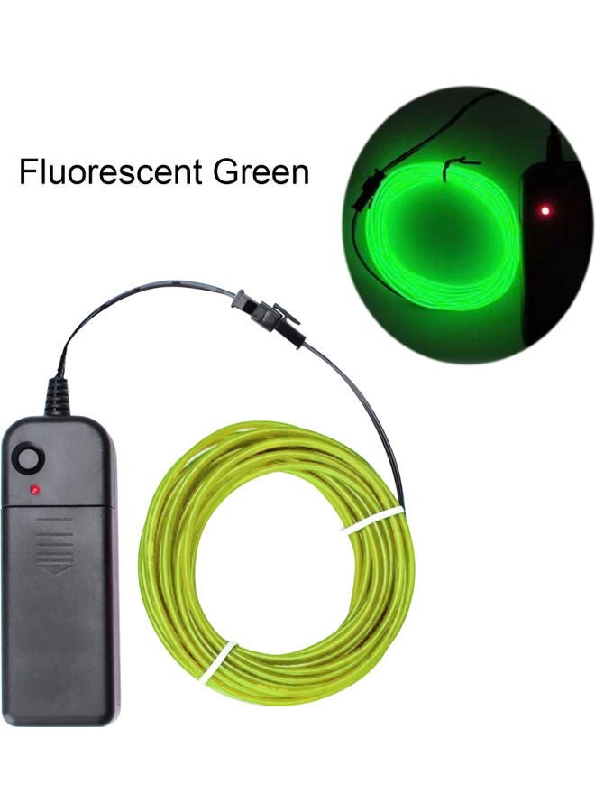 NIBEMINENT Portable LED strip Light Cabinet Lamp 2 AA Cell Powered Operated 3m Fluorescent Green 18X5X12cm - Image 5