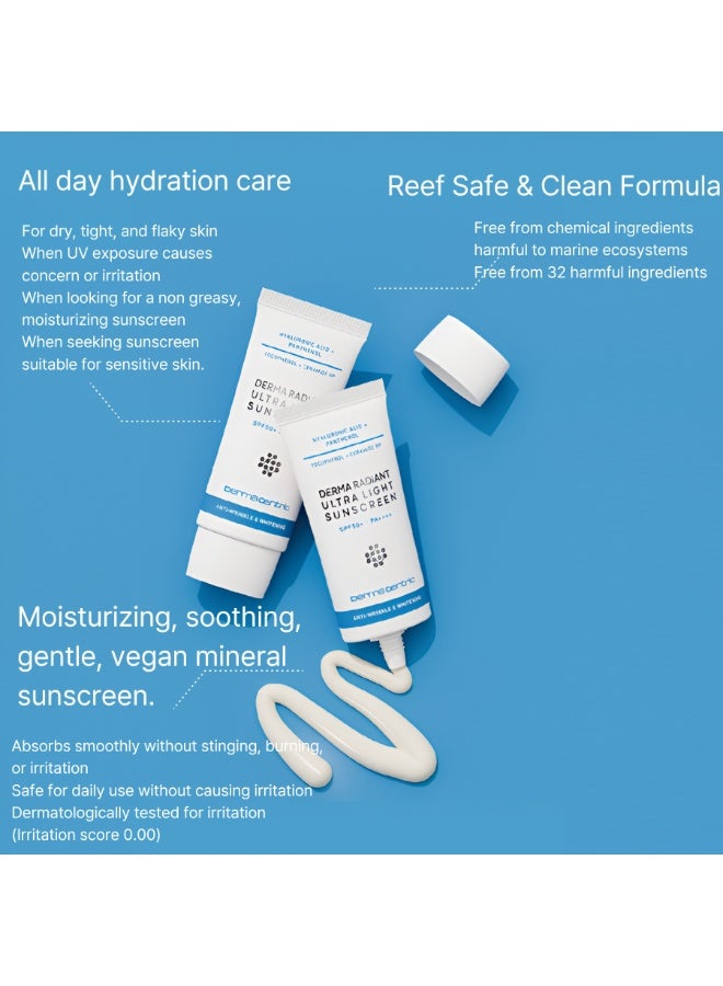 DERMACENTRIC Korean Dermatology Vegan Care Derma  Radiant Ultra Light Sunscreen - Image 2