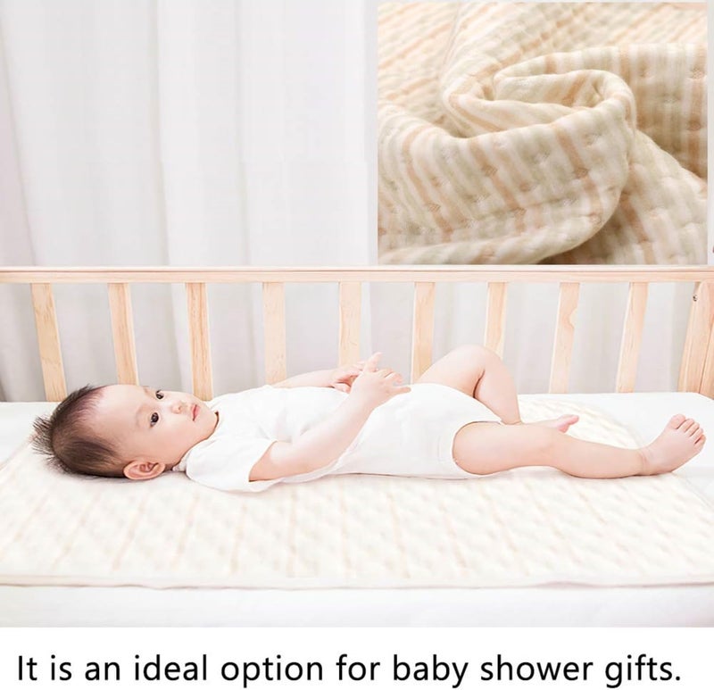 SKY-TOUCH Waterproof Bed Pad Reusable 70x90cm, 4-Layer Soft Baby Pee Pads with 100% Cotton Surface, Washable Mattress Protector Pads for Baby, Women, Elderly, Pets, Bed, Sofa(2pack) - Image 3