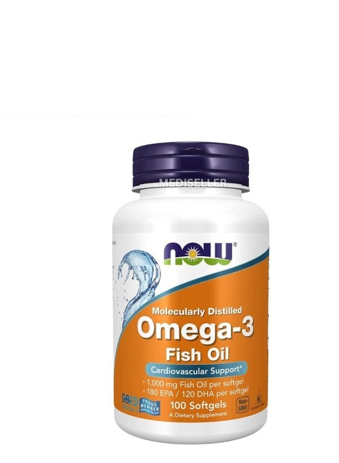 ناو زيت السمك أوميجا 3، 100 كبسولة هلامية