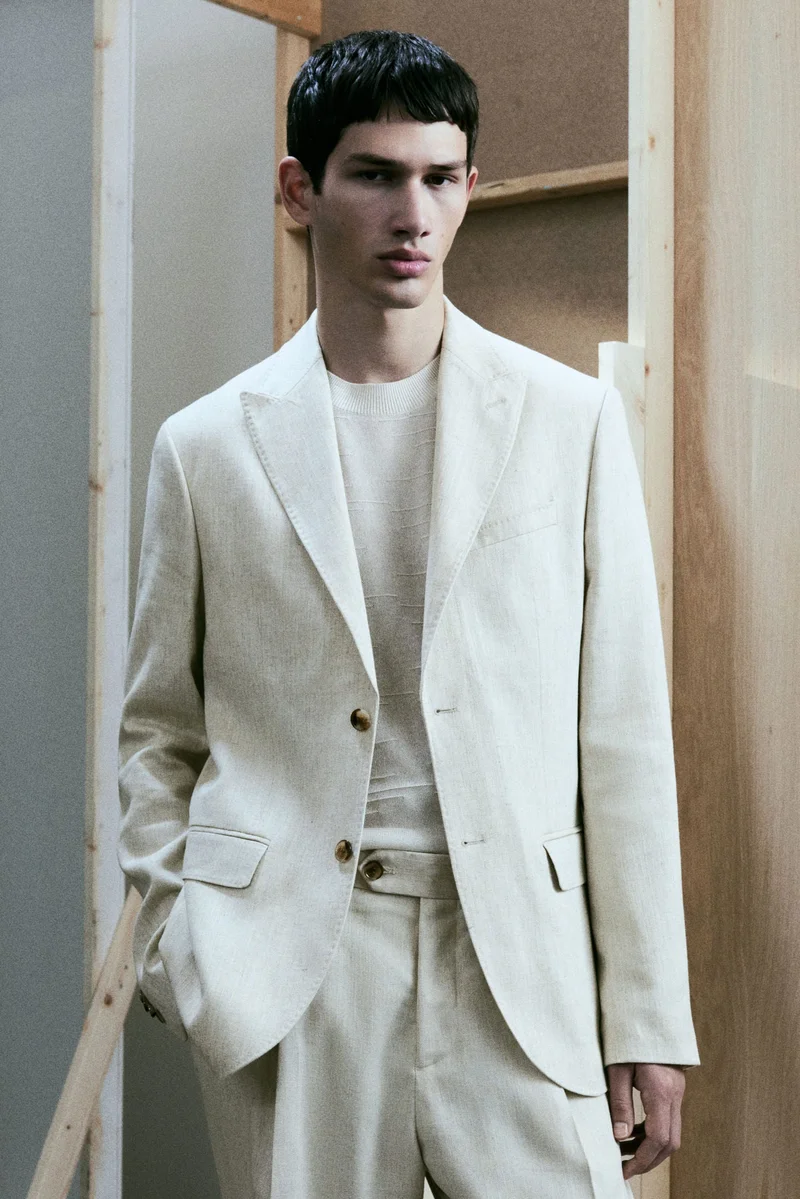 H&M Regular Fit Linen-blend jacket