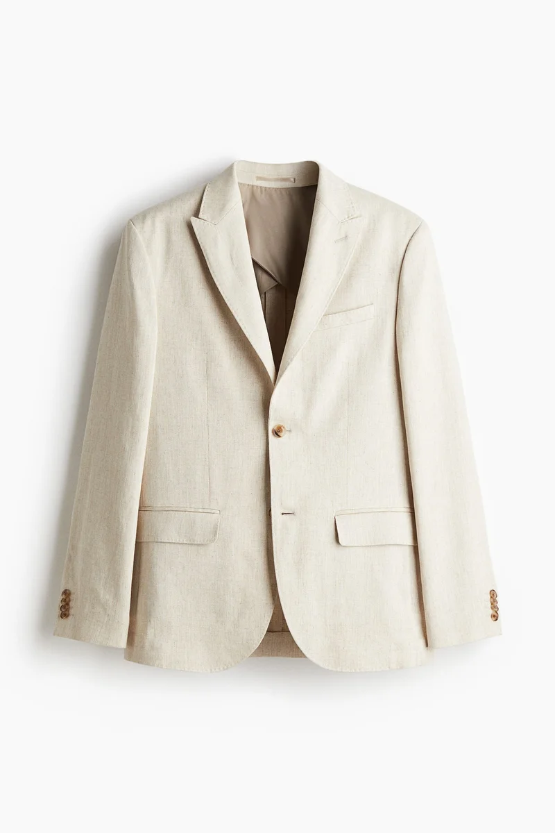 H&M  Regular Fit Linen-blend jacket for Men | Best Price UAE