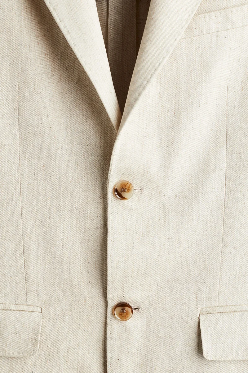 H&M  Regular Fit Linen-blend jacket for Men | Best Price UAE