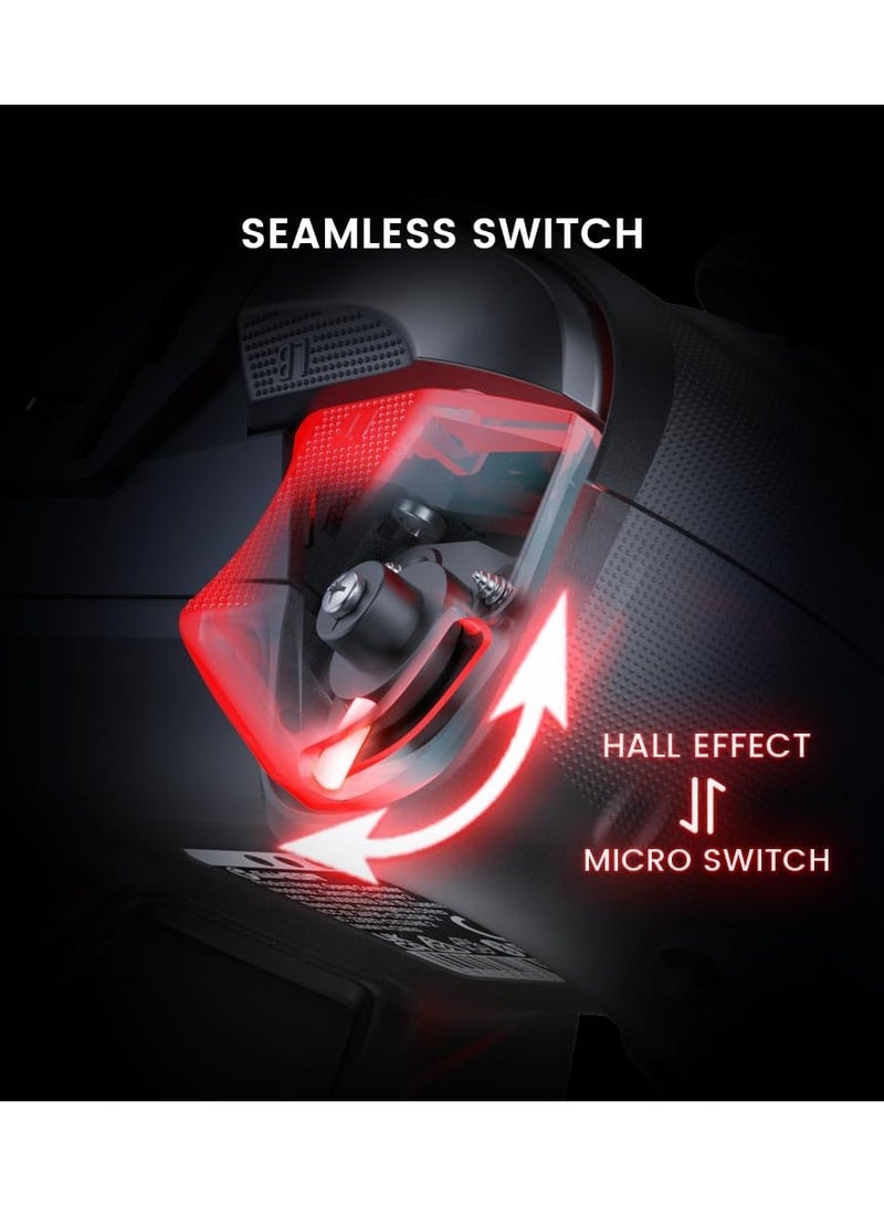 جيم سير وحدة تحكم لاسلكية متعددة المنصات Cyclone 2 - عصي تحكم كهرومغناطيسية ومفاتيح تأثير هول، وحدة تحكم ألعاب بزاوية 6 محاور لجهاز Switch/PC/iOS/Android/Steam - Image 3