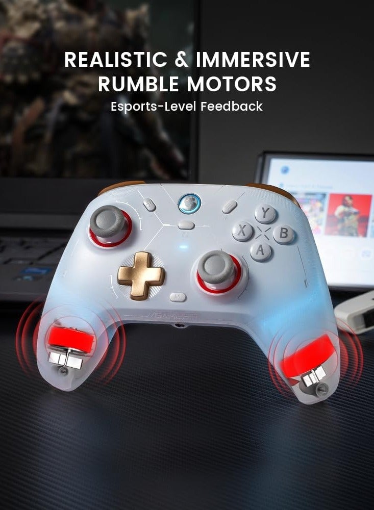 جيم سير وحدة تحكم لاسلكية متعددة المنصات Cyclone 2 - عصي تحكم كهرومغناطيسية ومفاتيح تأثير هول، وحدة تحكم ألعاب بزاوية 6 محاور لجهاز Switch/PC/iOS/Android/Steam - Image 5