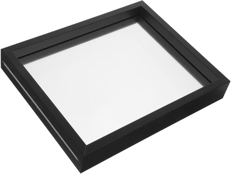 Double-sided 10-inch Glass Photo Frame Black Vintage Style Display Holder for Wall and Tabletop Family Picture Display Dried Flower and Specimen - Image 1