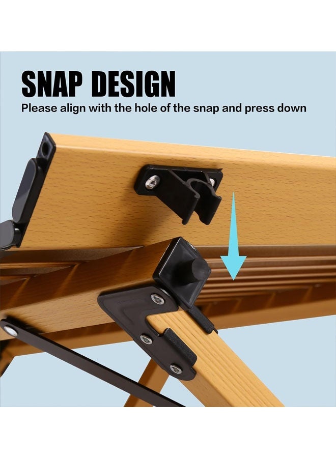 بيوينتي طاولة التخييم القابلة للطي ، طاولة قابلة للطي المحمولة ، طاولة فولاذية خفيفة الوزن ، طاولة نزهة محمولة مع حقيبة حمل سهلة في الهواء الطلق ، الشاطئ ، نزهة ، الفنادق الخلفية ، الشواء والحزب ، 120 سم × 60 سم × 45 سم ﻿ - Image 4