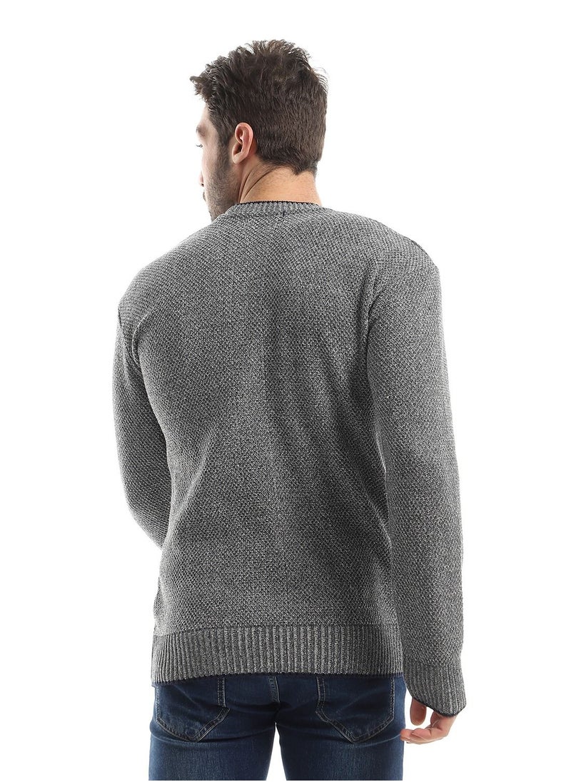 Caesar - Wool Mens Pullover With Multi Design - Image 1