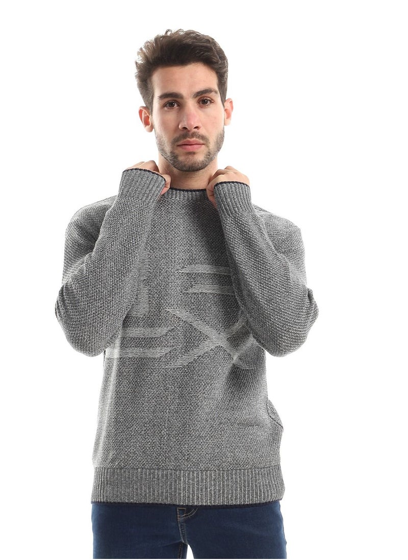 Caesar - Wool Mens Pullover With Multi Design - Image 1