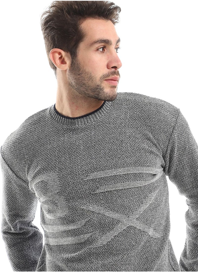 Caesar - Wool Mens Pullover With Multi Design - Image 1