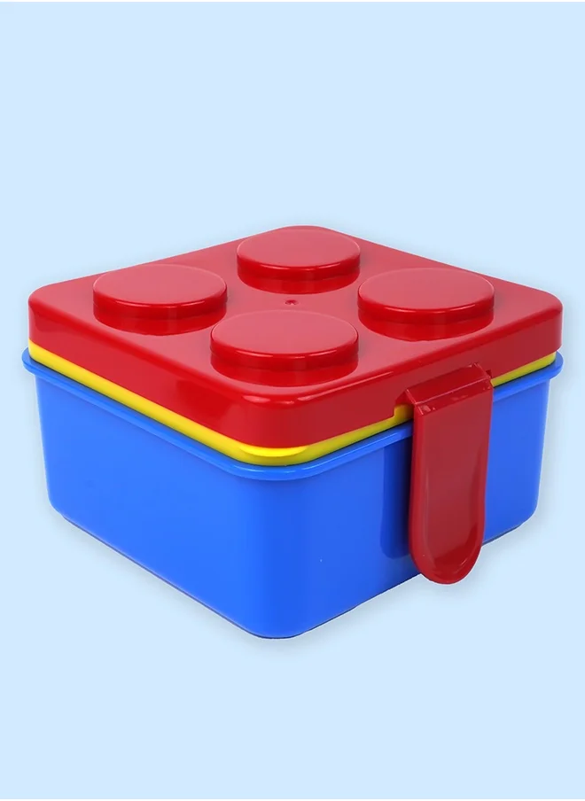 صندوق المفاجآت الصغيرة Little Surprise Box,2Pcs Square Red Lego Lid Bpa Free Plastic Kids Lunch Box Plus Cup Bottle For Kids