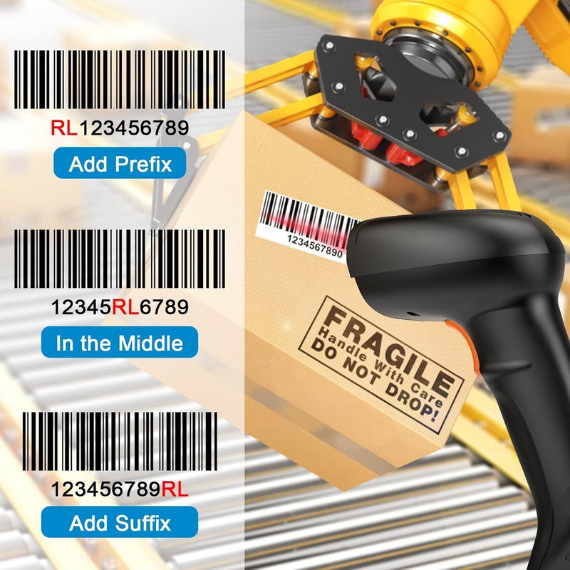 symcode USB 1D Barcode Scanner with Stand Handheld Wired Laser Barcode Reader Scanner with Gooseneck Stand and Cable Twilight Blac - Image 2