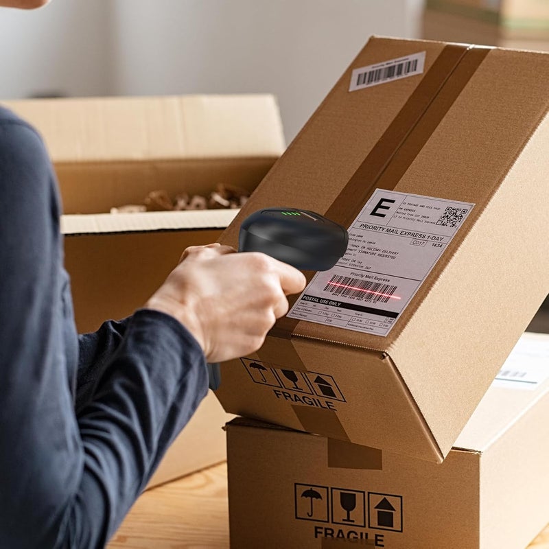 symcode USB 1D Barcode Scanner with Stand Handheld Wired Laser Barcode Reader Scanner with Gooseneck Stand and Cable Twilight Blac - Image 4