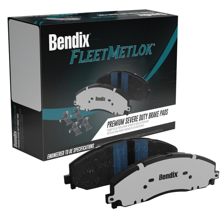 Bendix Fleet Metlok MKD825FM Semi-Metallic Front Brake Pads for Chevrolet LCF 3500,3500HD,4500,4500HD,4500XD,5500HD,5500XD,6500XD,W3500 Tiltmaster,W4500 W5500 GMC Forward,Isuzu NPR,HD,XD,NQR,Reach - Image 2