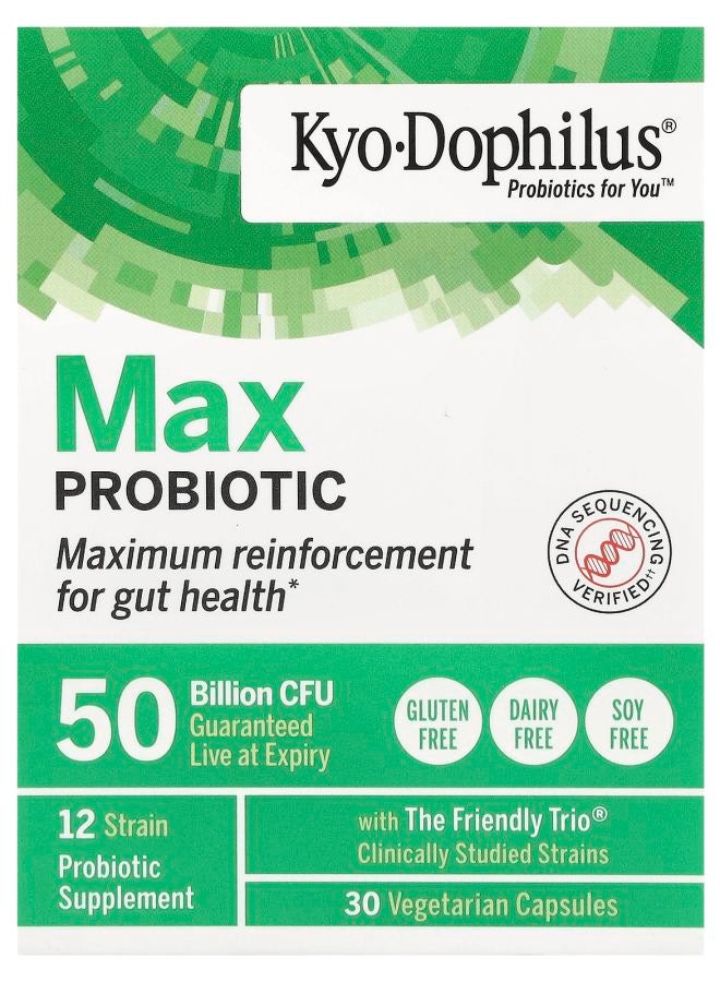 kyolic Kyo-Dophilus® Max Probiotic 50 Billion CFU 30 Vegetarian Capsules