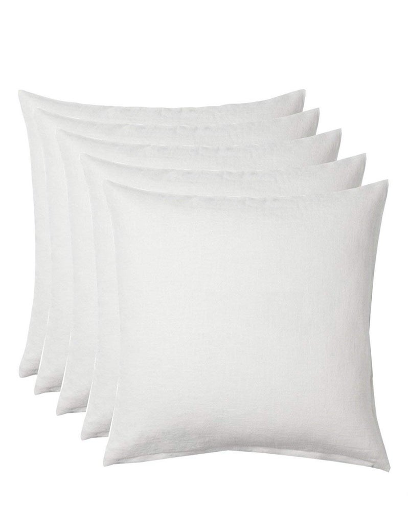 IMSmartMart Soft Microfiber Smooth Satin Hotel Quality Certified Hollow Fiber Filler Square Cushion (16X16 Inches; White) - Set of 5 - Image 3