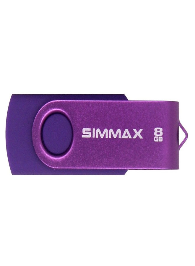 SIMMAX 5Pcs 8GB USB Flash Drive USB 2.0 Flash Drive Memory Stick Fold Storage Thumb Stick Pen Swivel Design(Five Mixed Colors: Black Blue Green Purple Red)(Mix Color1) - Image 4
