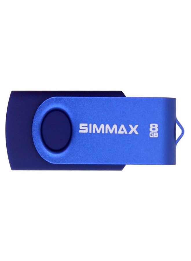 SIMMAX 5Pcs 8GB USB Flash Drive USB 2.0 Flash Drive Memory Stick Fold Storage Thumb Stick Pen Swivel Design(Five Mixed Colors: Black Blue Green Purple Red)(Mix Color1) - Image 3