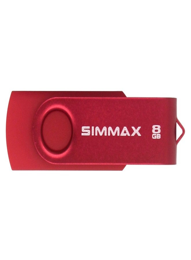 SIMMAX 5Pcs 8GB USB Flash Drive USB 2.0 Flash Drive Memory Stick Fold Storage Thumb Stick Pen Swivel Design(Five Mixed Colors: Black Blue Green Purple Red)(Mix Color1) - Image 5