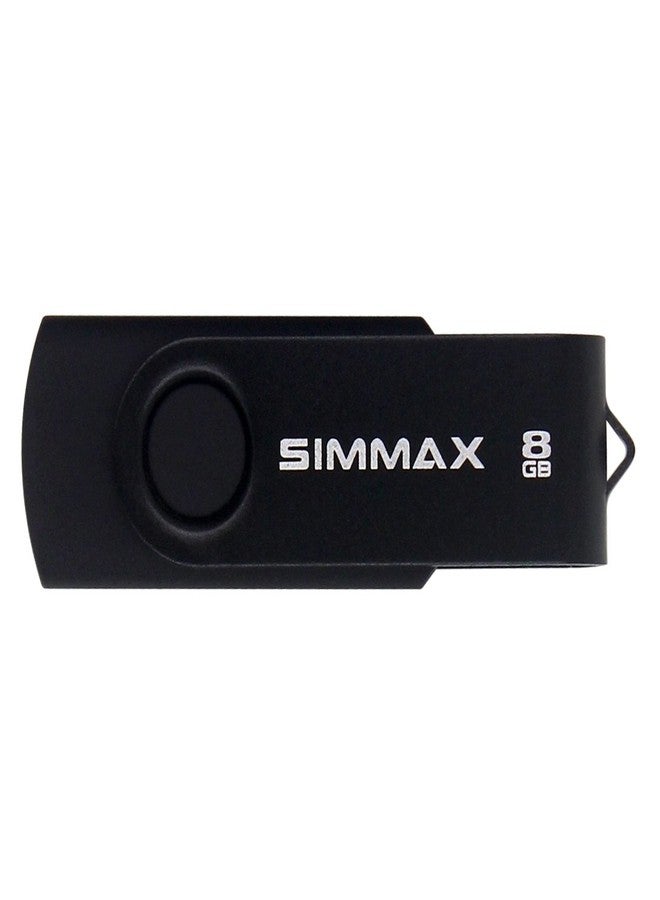 SIMMAX 5Pcs 8GB USB Flash Drive USB 2.0 Flash Drive Memory Stick Fold Storage Thumb Stick Pen Swivel Design(Five Mixed Colors: Black Blue Green Purple Red)(Mix Color1) - Image 2