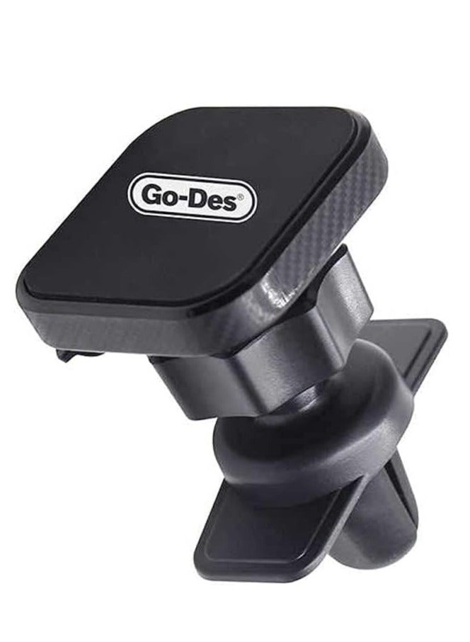GO-DES Car Phone holder 2 in 1 Magnetic Phone Mount, Universal Air Vent Magnetic Device Holder with Extra Strong Adhesion to all Surfaces Compatible for all Devices - Image 4