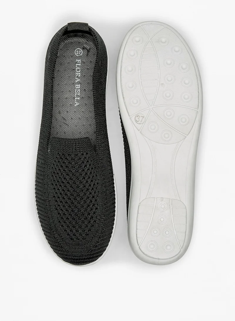 Flora Bella By Shoexpress Womens Textured Slip On Casual Sneakers By Shoexpress