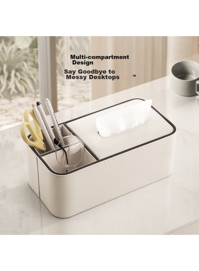 Vlando Weilanduo Cream-style Tissue Box, High-end Light Luxury Desktop Tissue Holder, Creative Storage Box For Home Living Room Coffee Table And Napkins - Image 2