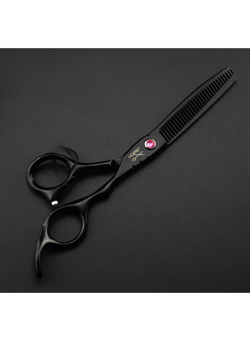 Professional Hairdressing Scissors Flat Shears Thinning Shears Set Black SY22 - Image 2