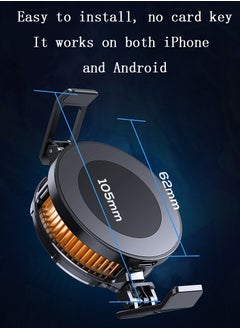 Generic Magnetic Mobile Phone Cooler, Mobile Phone Cooling Fan with Semiconductor Cooling Chip, Mobile Phone Radiator with Temperature Display of Mobile Phone Games, Tiktok Live  - Image 4