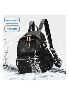 Mini Backpack Women Girls Water-resistant Small Backpack Purse Shoulder Bag  for Womens Adult Kids School Travel Black